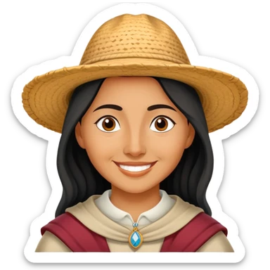 concha del Camino de Santiago con una peregrina sticker