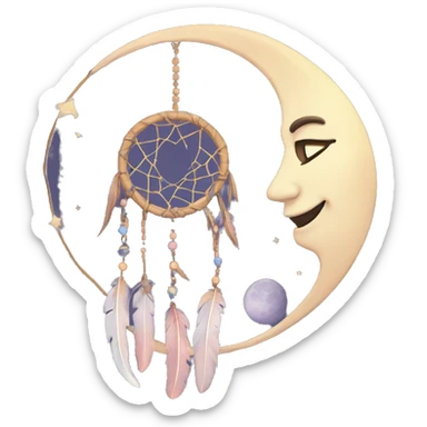 moon dreamcatcher sticker