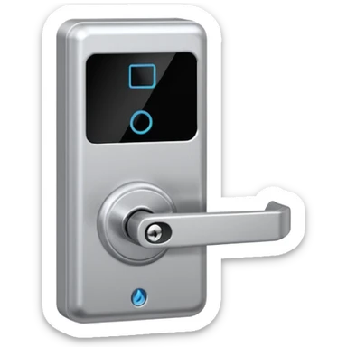 Electronic Door Lock System with card insert only screen no key hole sticker