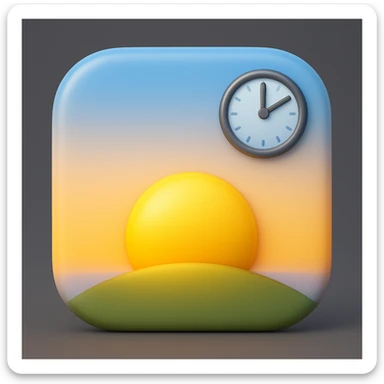 emoji stile iphone 3d che rappresenta la mattina presto come orario sticker