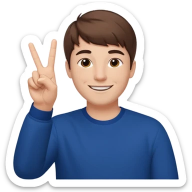 Mr Beast doing this sign "✌️" sticker