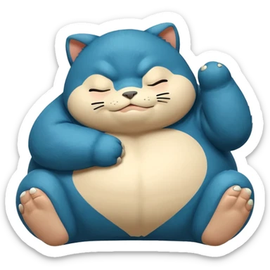 snorlax but same as anime  sticker