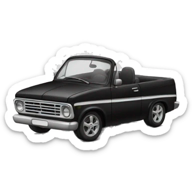 Black and white car asking what  sticker