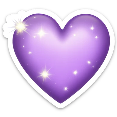 Light Purple Heart with sparkles  sticker