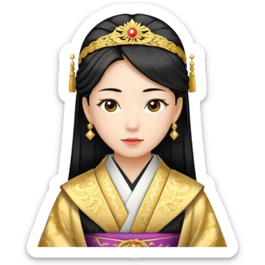 Japanese Princess in ceremonial robe sticker