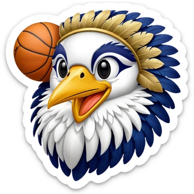 New Orleans Pelicans basketball mascot sticker