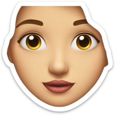 A lit of kisses in a gril sticker