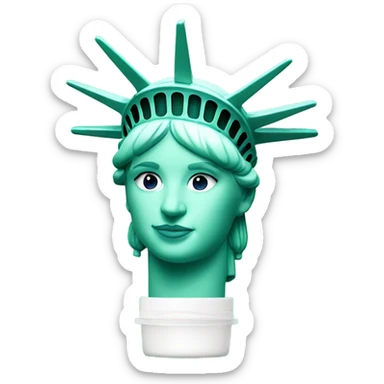 Statue of Liberty with lip balm sticker