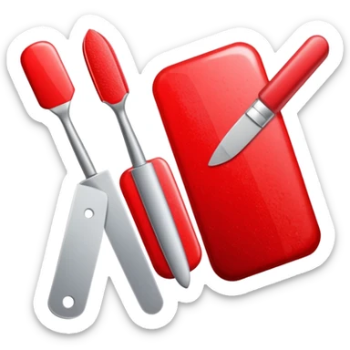 Create an icon with tools used by manicurists sticker