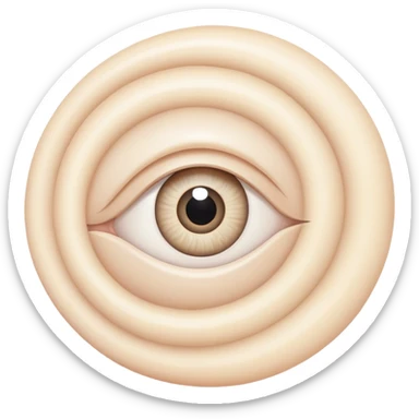 Single eye with spiral dizzy effect sticker