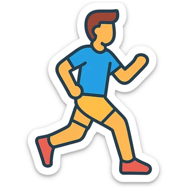 sportsman doing cardio exercises sticker