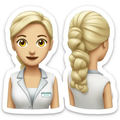 Spa receptionist sticker