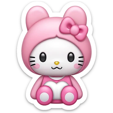 My melody hello kitty emoji sticker