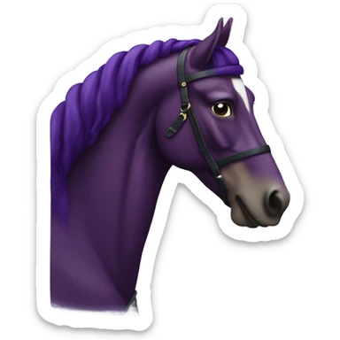 Grape purple horse dark sticker