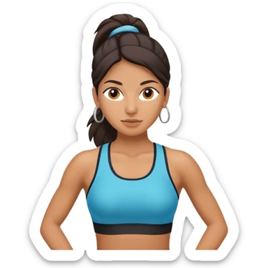 Mujer en gimnasio, peruana sticker