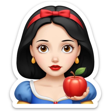 Snow white with obergine  sticker