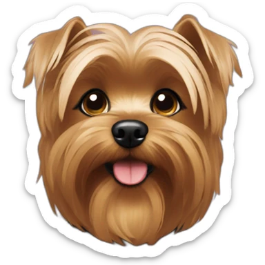 Bearded latino Yorkie dog sticker