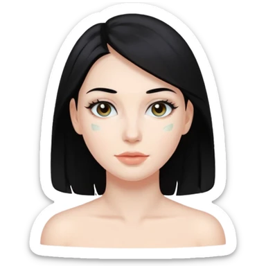 chemical peel black hair woman sticker