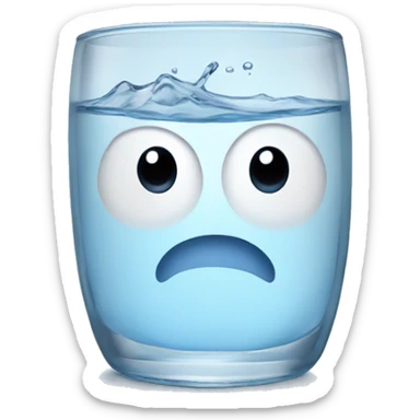 A glass of water sticker