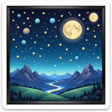stargazing scenery sticker