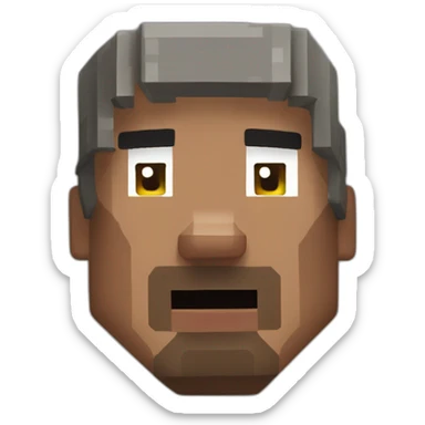 Minecraft Dwayne Johnson sticker