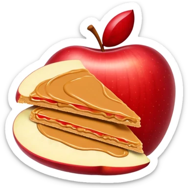 apple slices with peanutbutter sticker