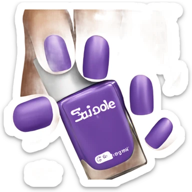 perple nail polish sticker