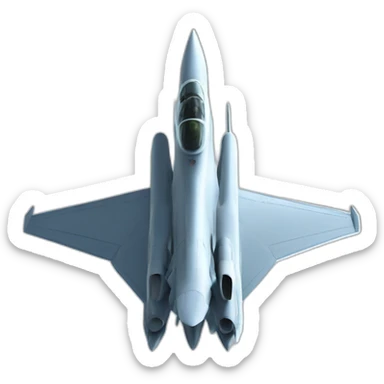 supersonic fighter jet，bottom view sticker
