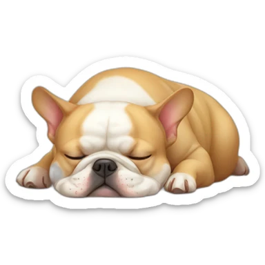 sleeping-fat-french-bulldog sticker