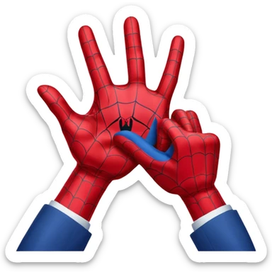 Make Spiderman's hand into an upvote sign 👍 sticker