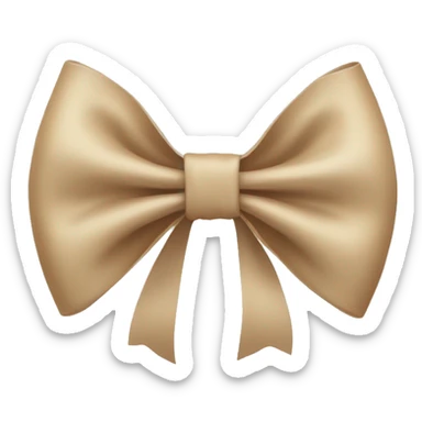 Beige bow sticker