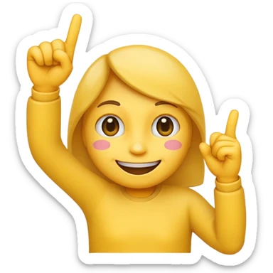 Emoji holding up an L with their finger sticker