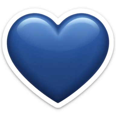 Navy blue heart sticker