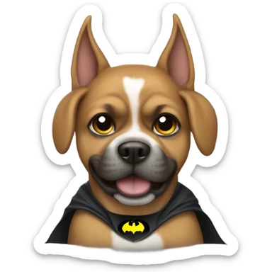 Dog in a Batman costume  sticker