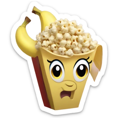 my little pony popcorn doom banana sticker