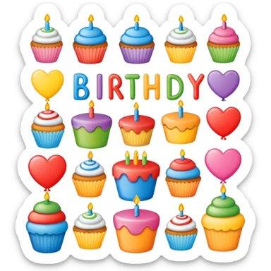 Happy birthday note stickers  sticker