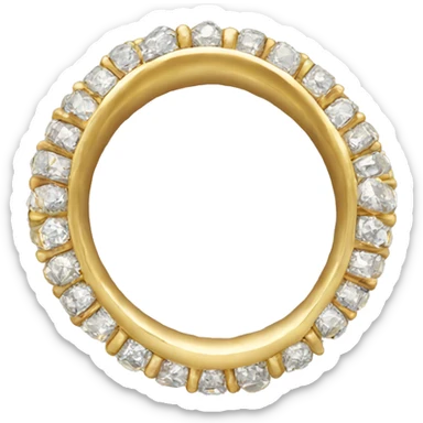 Gold ring with diamonds  sticker