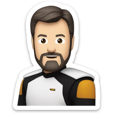 commander william riker jonathan frakes sticker