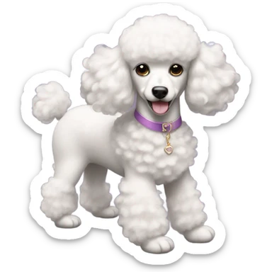 poodle whit wings sticker