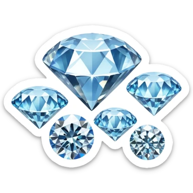 multiple shiny diamonds sticker
