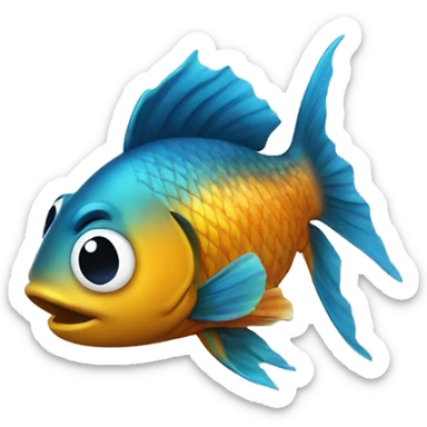 fish getting rotated sticker