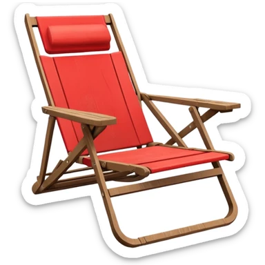red beach chair sticker