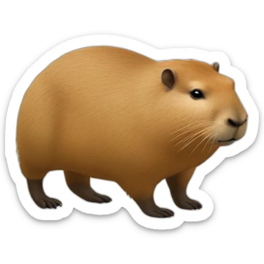 capybara-(proportional)calm-(realistic) sticker