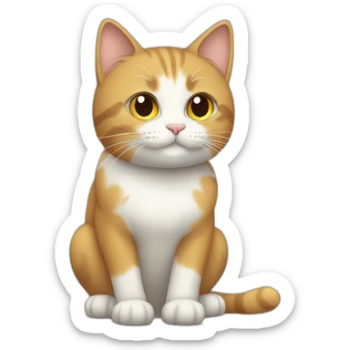 cat with daisy sticker