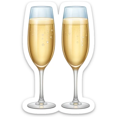 champagne glasses sticker