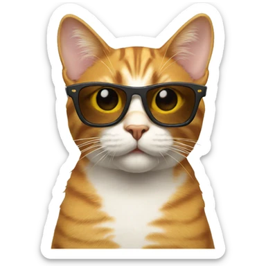 Cat with sunglasses sticker