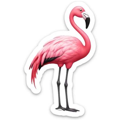 Flamingo with tap dancing shoes sticker