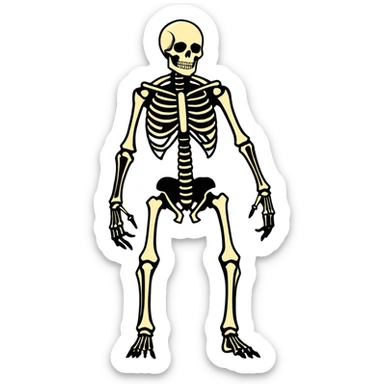 Eren Jeager's Founder Titan form, skeletal giant with exposed spine and ribs sticker
