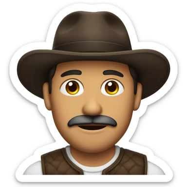 Hombre de piel morena sin bigote sin sombrero.  sticker