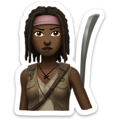 michonne the walking dead  sticker